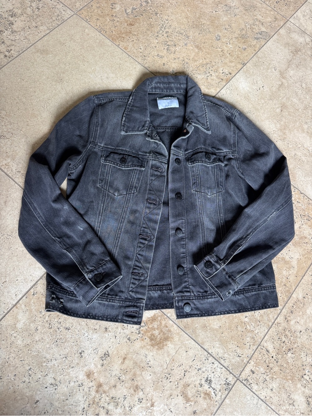 Old Navy Charcoal Black Denim Jacket